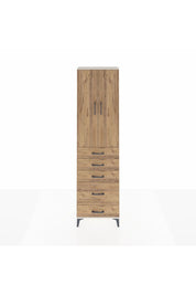 Arges Dolap 3 Raflı 5 Çekmeceli 2 Kapaklı 60x30x221 Aytaşı-Çam