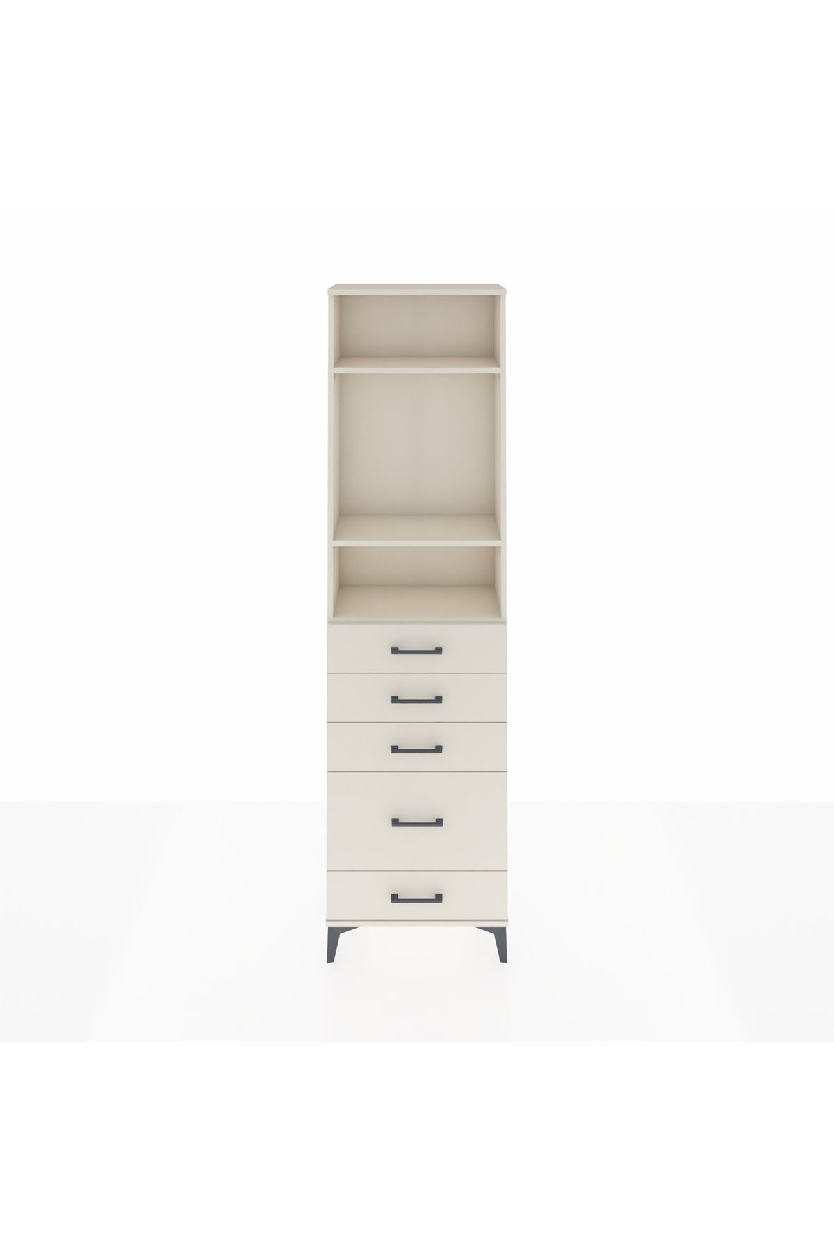 Arges Dolap 3 Raflı 5 Çekmeceli 60x30x221 Aytaşı-Aytaşı