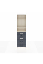 Arges Dolap 3 Raflı 5 Çekmeceli 60x30x221 Aytaşı-Antrasit