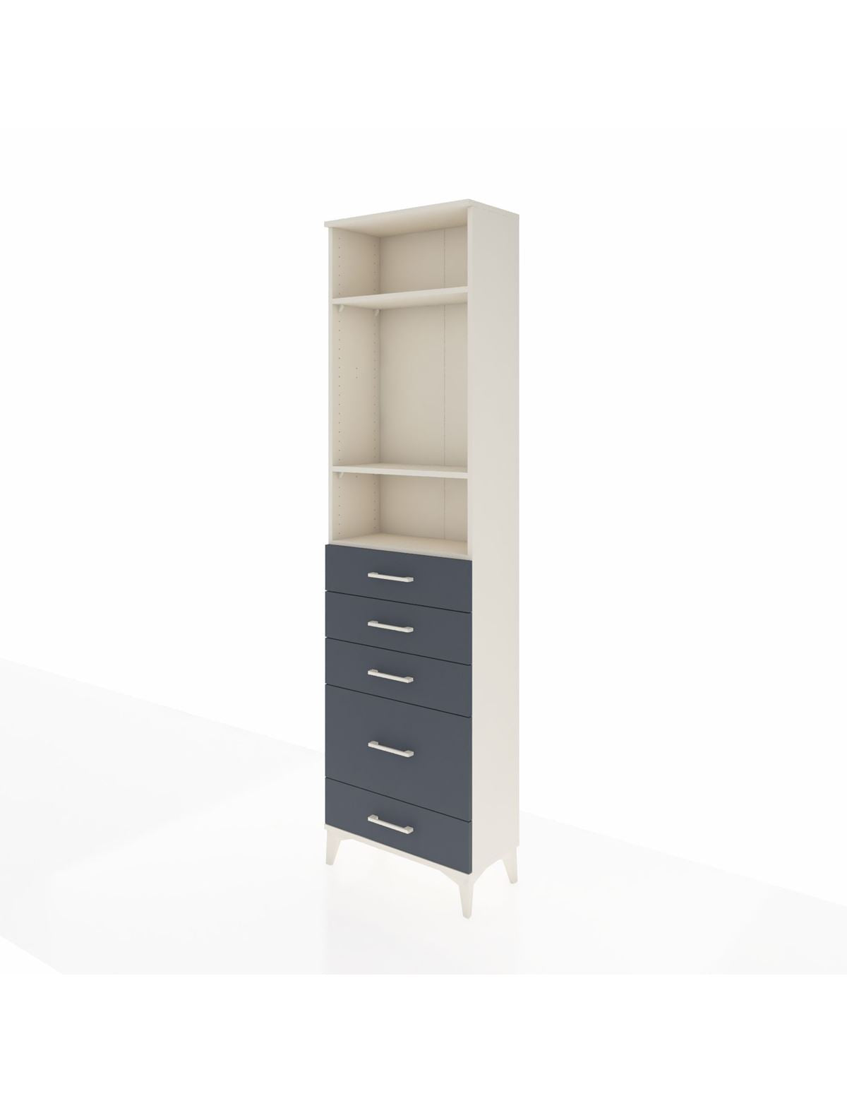 Arges Dolap 3 Raflı 5 Çekmeceli 60x30x221 - S29M117V2A