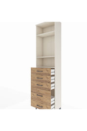 Arges Dolap 3 Raflı 5 Çekmeceli 60x30x221 Aytaşı-Çam