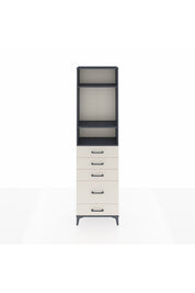 Arges Dolap 3 Raflı 5 Çekmeceli 60x30x221 Antrasit-Aytaşı