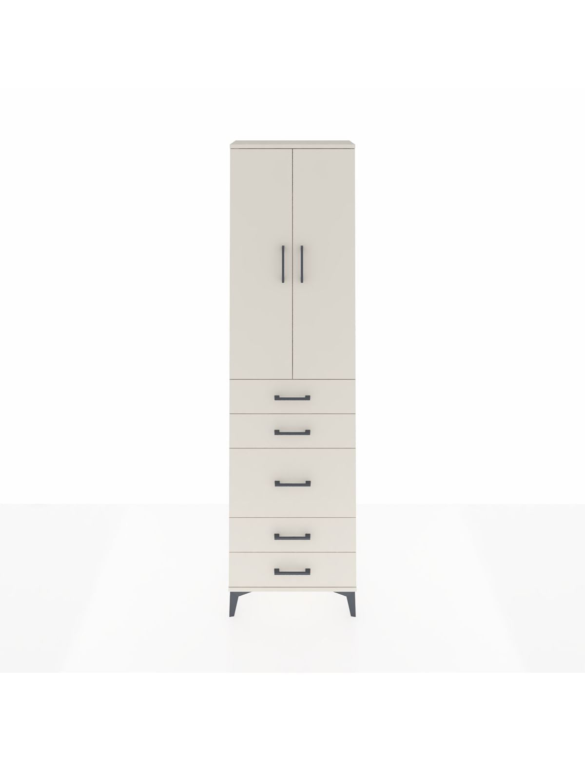 Arges Dolap 2 Raflı 5 Çekmeceli Tek Askılı 60x30x221 Aytaşı-Aytaşı