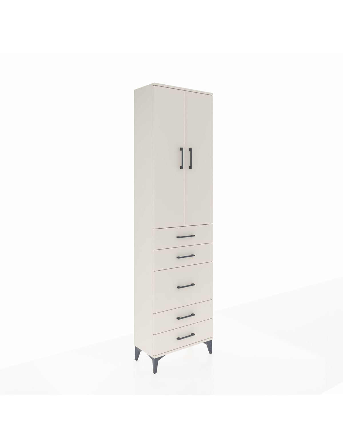 Arges Dolap 2 Raflı 5 Çekmeceli Tek Askılı 60x30x221 Aytaşı-Aytaşı