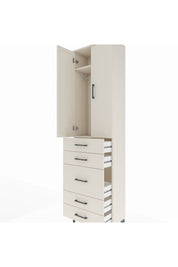 Arges Dolap 2 Raflı 5 Çekmeceli Tek Askılı 60x30x221 Aytaşı-Aytaşı