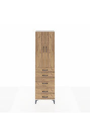 Arges Dolap 2 Raflı 5 Çekmeceli Tek Askılı 60x30x221 Aytaşı-Çam