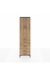 Arges Dolap 2 Raflı 5 Çekmeceli Tek Askılı 60x30x221