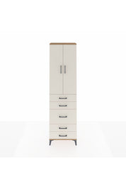 Arges Dolap 2 Raflı 5 Çekmeceli Tek Askılı 60x30x221 Çam-Aytaşı