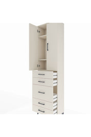 Arges Dolap 3 Raflı 5 Çekmeceli 2 Kapaklı 60x30x221 Aytaşı-Aytaşı