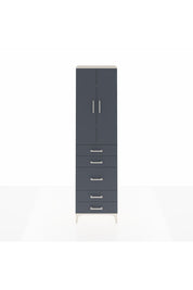 Arges Dolap 3 Raflı 5 Çekmeceli 2 Kapaklı 60x30x221 Aytaşı-Antrasit