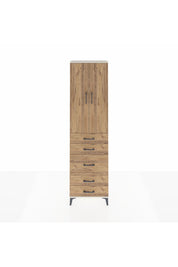 Arges Dolap 3 Raflı 5 Çekmeceli 2 Kapaklı 60x30x221 Aytaşı-Çam