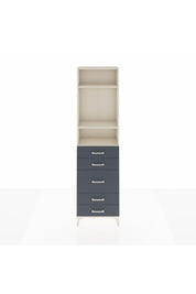 Arges Dolap 3 Raflı 5 Çekmeceli 60x30x221 Aytaşı-Antrasit