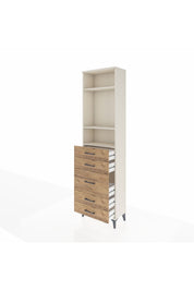 Arges Dolap 3 Raflı 5 Çekmeceli 60x30x221 Aytaşı-Çam