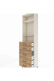 Arges Dolap 3 Raflı 5 Çekmeceli 60x30x221 Aytaşı-Çam