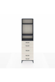 Arges Dolap 3 Raflı 5 Çekmeceli 60x30x221 Antrasit-Aytaşı