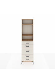 Arges Dolap 3 Raflı 5 Çekmeceli 60x30x221 Çam-Aytaşı