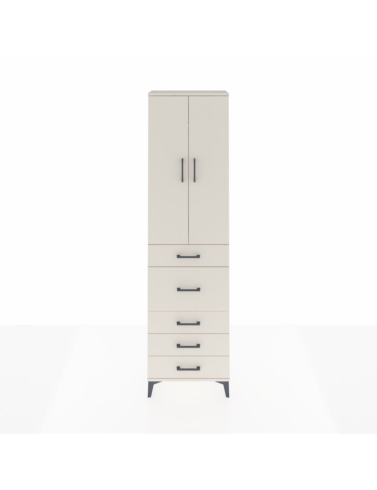 Arges Dolap 2 Raflı 5 Çekmeceli 2 Kapaklı 60x30x221 Aytaşı-Aytaşı