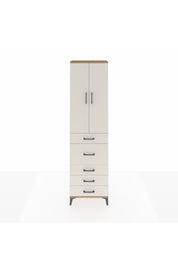 Arges Dolap 2 Raflı 5 Çekmeceli 2 Kapaklı 60x30x221 Çam-Aytaşı