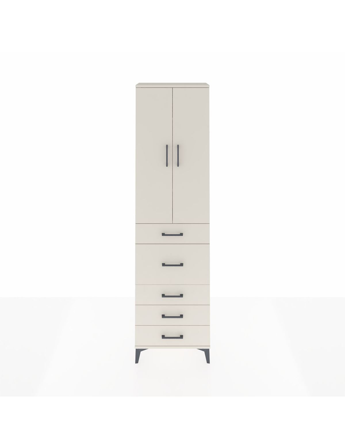 Arges Dolap 3 Raflı 5 Çekmeceli 2 Kapaklı 60x30x221 Aytaşı-Aytaşı