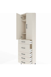 Arges Dolap 3 Raflı 5 Çekmeceli 2 Kapaklı 60x30x221 Aytaşı-Aytaşı