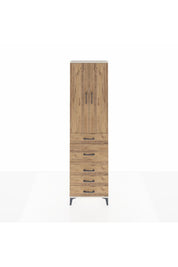 Arges Dolap 3 Raflı 5 Çekmeceli 2 Kapaklı 60x30x221 Aytaşı-Çam