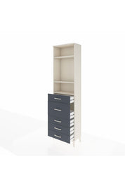 Arges Dolap 3 Raflı 5 Çekmeceli 60x30x221 Aytaşı-Antrasit