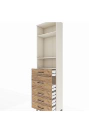 Arges Dolap 3 Raflı 5 Çekmeceli 60x30x221 Aytaşı-Çam