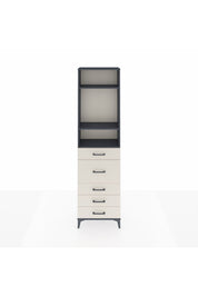 Arges Dolap 3 Raflı 5 Çekmeceli 60x30x221 Antrasit-Aytaşı