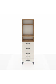 Arges Dolap 3 Raflı 5 Çekmeceli 60x30x221 Çam-Aytaşı