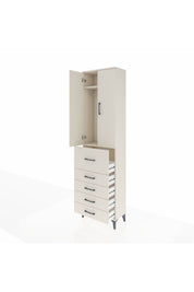 Arges Dolap 2 Raflı 5 Çekmeceli 2 Kapaklı 60x30x221 Aytaşı-Aytaşı