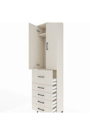 Arges Dolap 2 Raflı 5 Çekmeceli 2 Kapaklı 60x30x221 Aytaşı-Aytaşı