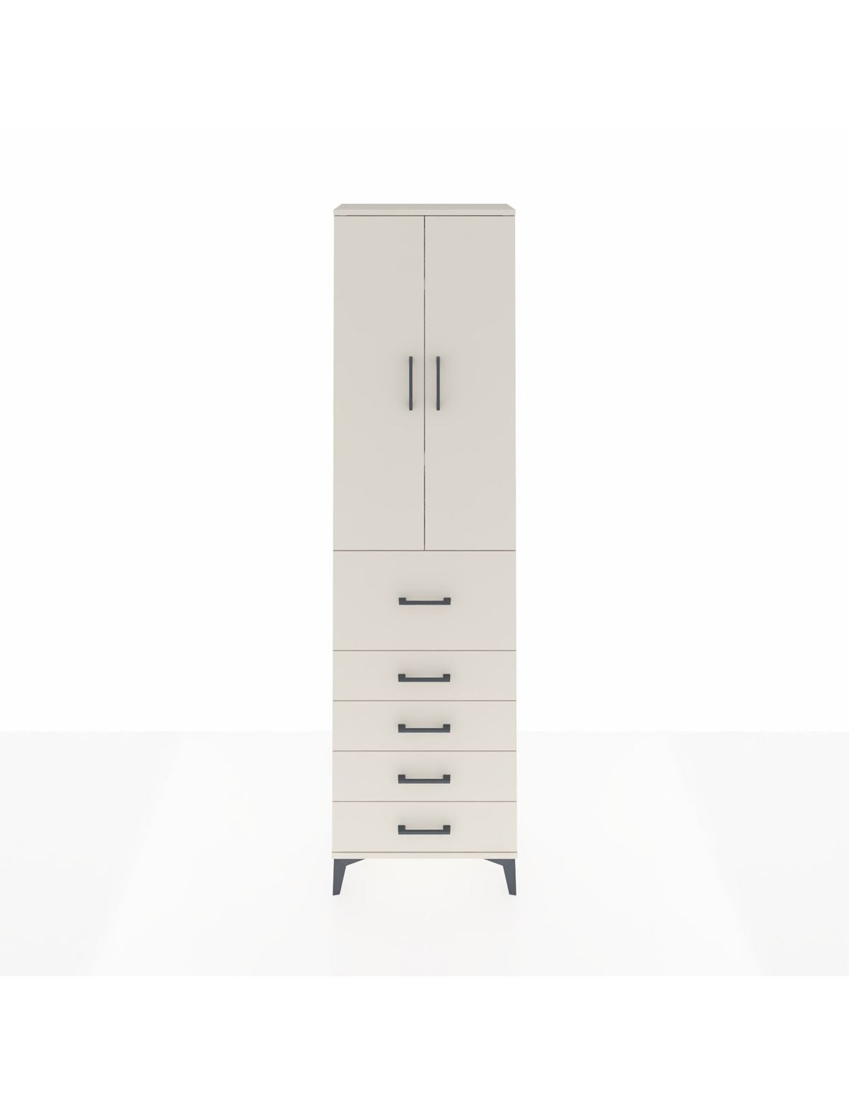 Arges Dolap 3 Raflı 5 Çekmeceli 2 Kapaklı 60x30x221 Aytaşı-Aytaşı