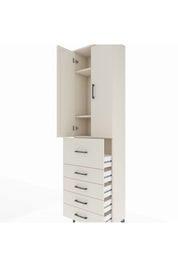 Arges Dolap 3 Raflı 5 Çekmeceli 2 Kapaklı 60x30x221 Aytaşı-Aytaşı