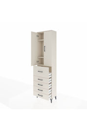 Arges Dolap 3 Raflı 5 Çekmeceli 2 Kapaklı 60x30x221 Aytaşı-Aytaşı