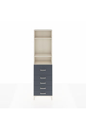 Arges Dolap 3 Raflı 5 Çekmeceli 60x30x221 Aytaşı-Antrasit