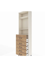 Arges Dolap 3 Raflı 5 Çekmeceli 60x30x221 Aytaşı-Çam