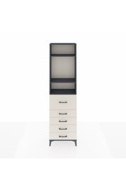 Arges Dolap 3 Raflı 5 Çekmeceli 60x30x221 Antrasit-Aytaşı