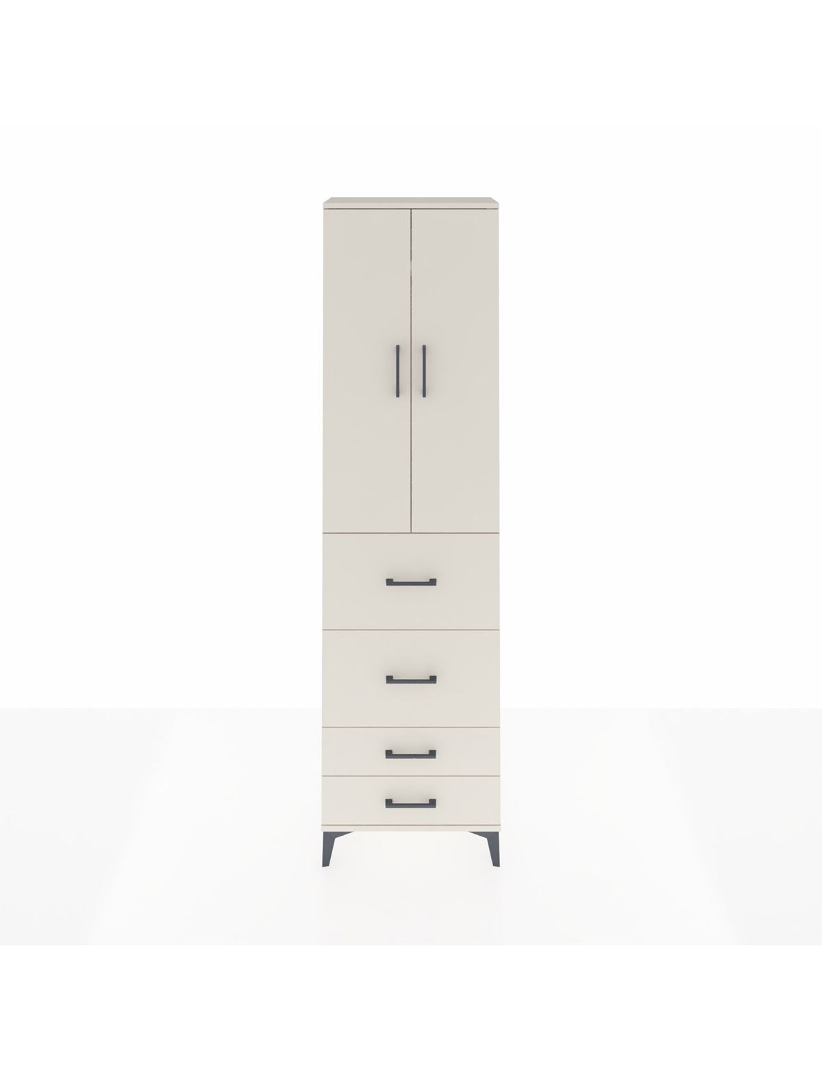 Arges Dolap 2 Raflı 4 Çekmeceli Tek Askılı 60x30x221 Aytaşı-Aytaşı