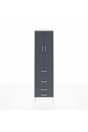 Arges Dolap 2 Raflı 4 Çekmeceli Tek Askılı 60x30x221 Aytaşı-Antrasit