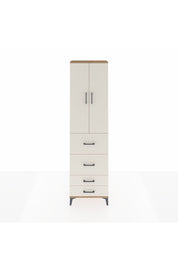 Arges Dolap 2 Raflı 4 Çekmeceli Tek Askılı 60x30x221 Çam-Aytaşı