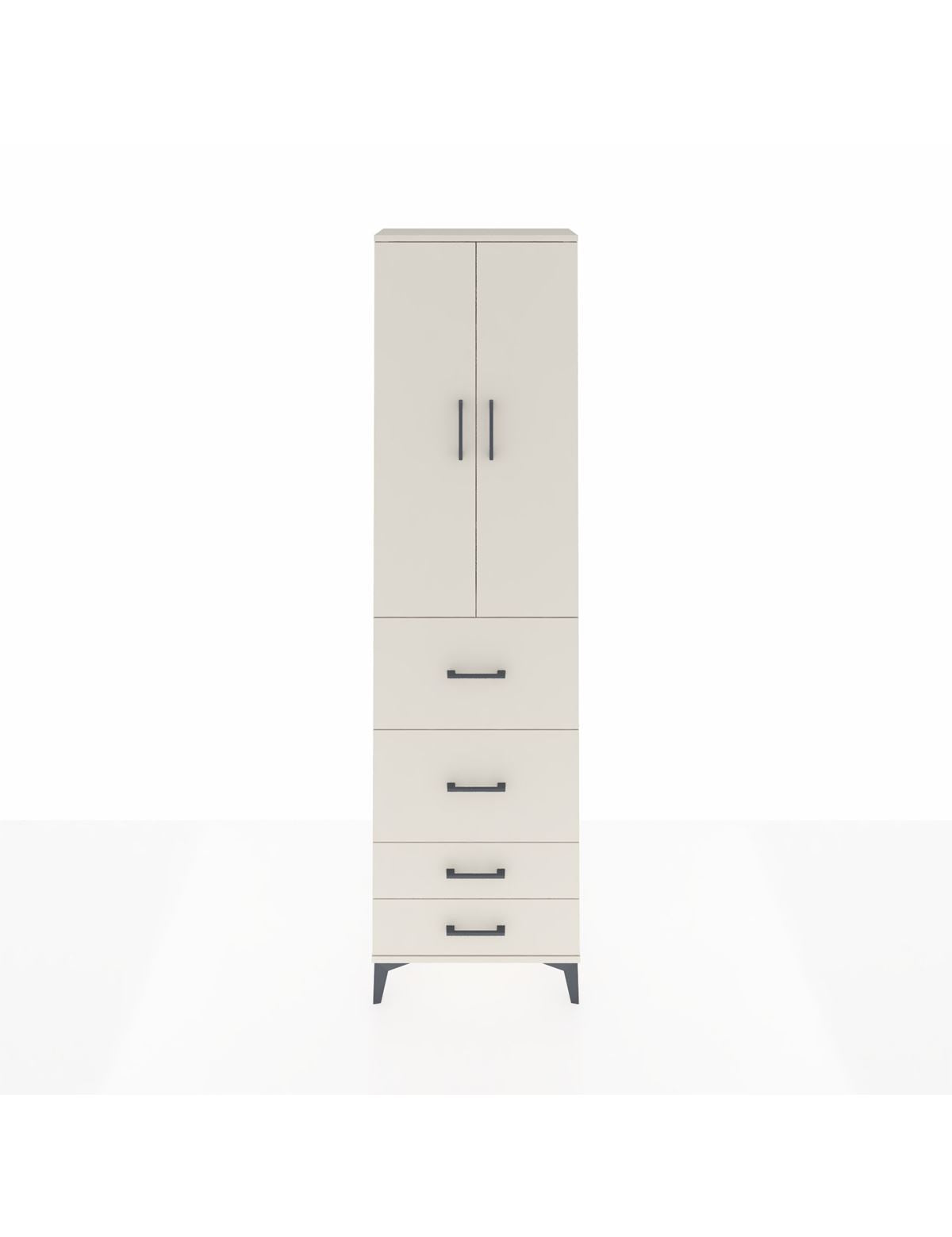 Arges Dolap 3 Raflı 4 Çekmeceli 2 Kapaklı 60x30x221 Aytaşı-Aytaşı