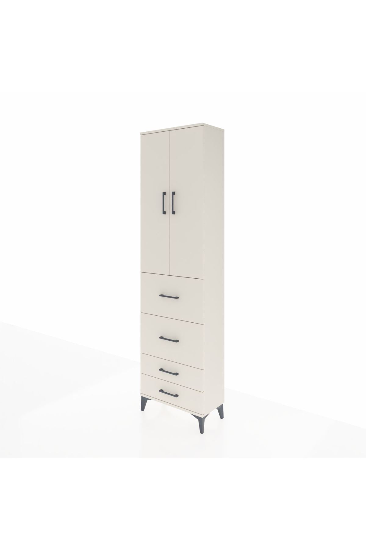 Arges Dolap 3 Raflı 4 Çekmeceli 2 Kapaklı 60x30x221 Aytaşı-Aytaşı