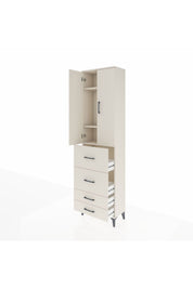 Arges Dolap 3 Raflı 4 Çekmeceli 2 Kapaklı 60x30x221 Aytaşı-Aytaşı