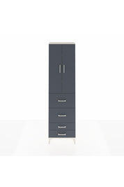 Arges Dolap 3 Raflı 4 Çekmeceli 2 Kapaklı 60x30x221 Aytaşı-Antrasit