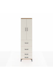 Arges Dolap 3 Raflı 4 Çekmeceli 2 Kapaklı 60x30x221 Çam-Aytaşı