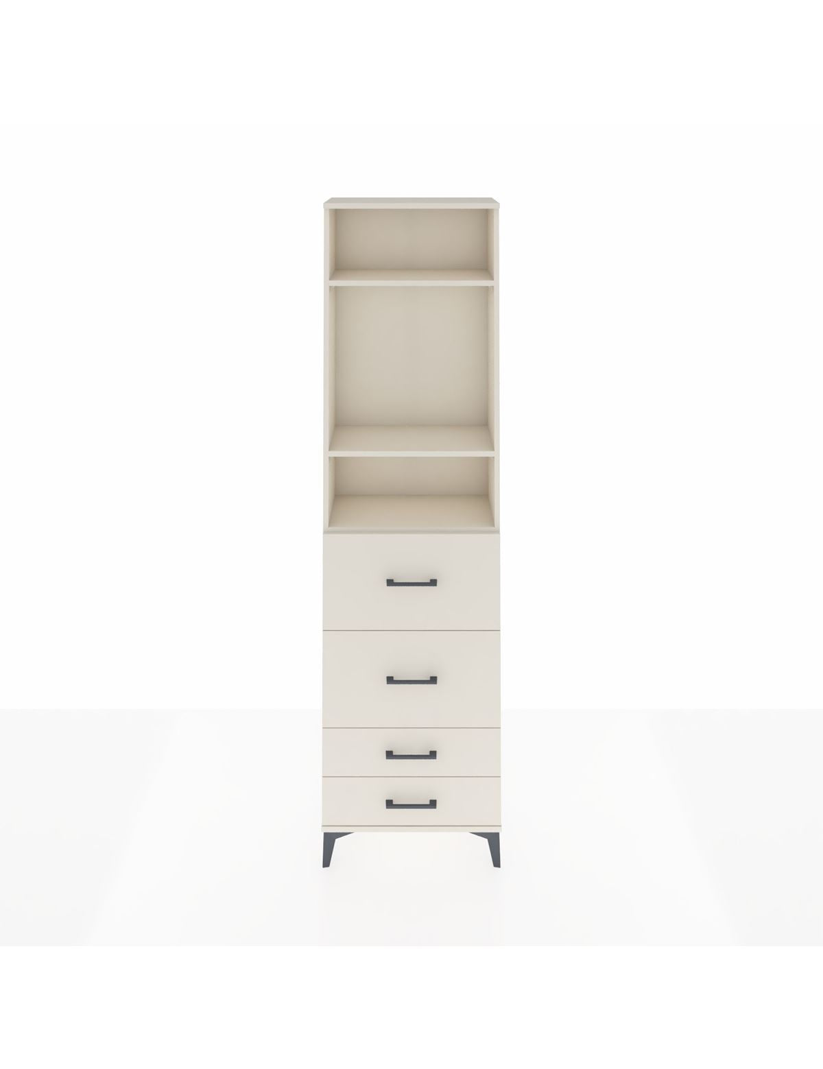 Arges Dolap 3 Raflı 4 Çekmeceli 60x30x221 Aytaşı-Aytaşı