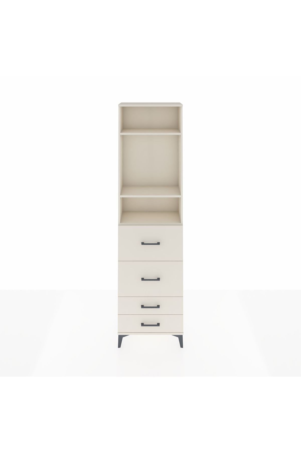 Arges Dolap 3 Raflı 4 Çekmeceli 60x30x221 Aytaşı-Aytaşı