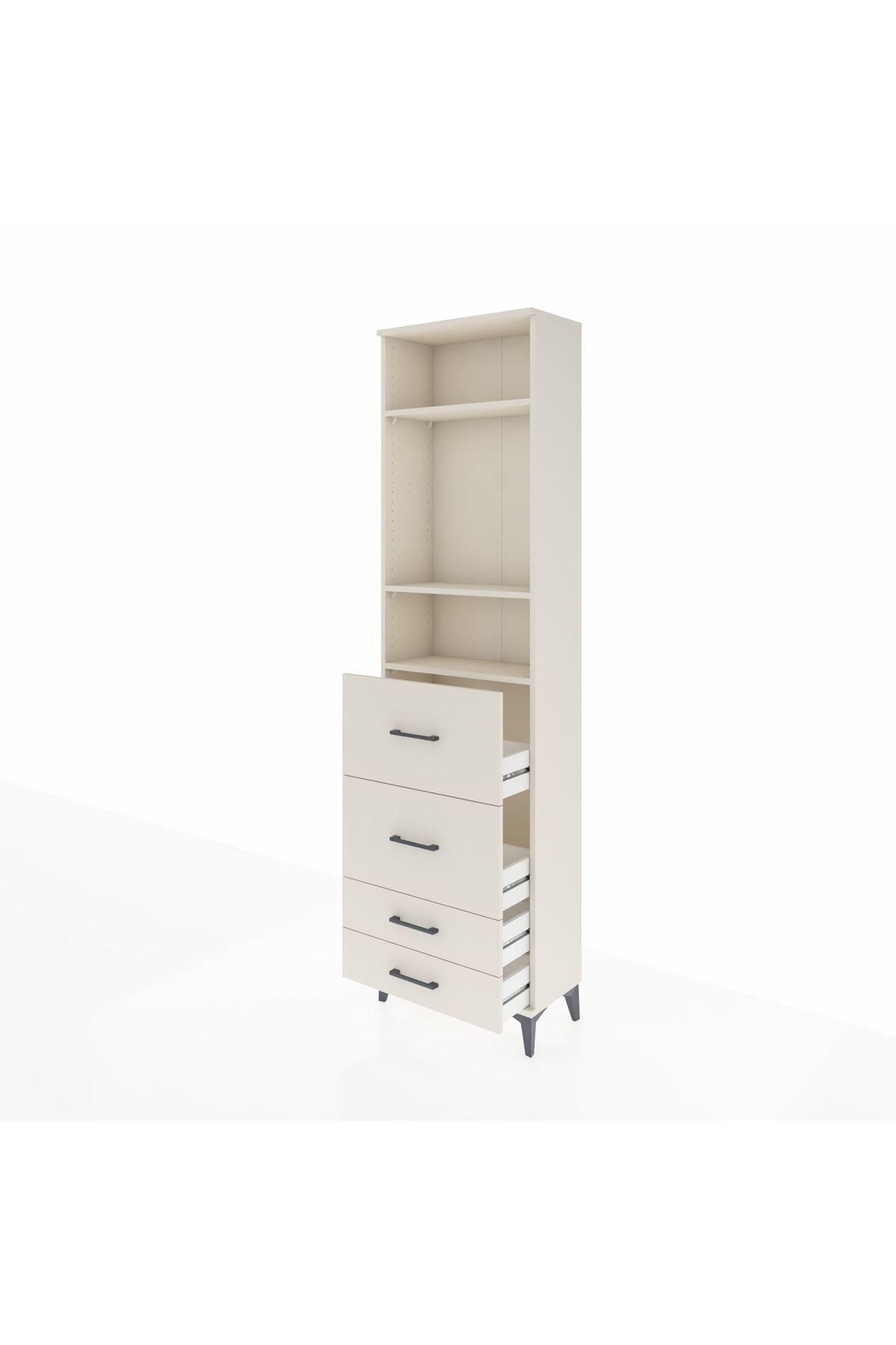 Arges Dolap 3 Raflı 4 Çekmeceli 60x30x221 Aytaşı-Aytaşı