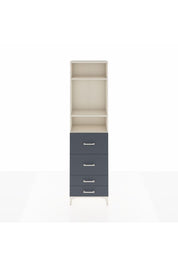 Arges Dolap 3 Raflı 4 Çekmeceli 60x30x221 Aytaşı-Antrasit