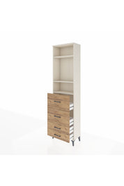 Arges Dolap 3 Raflı 4 Çekmeceli 60x30x221 Aytaşı-Çam